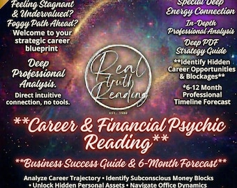 Career and Financial Psychic Reading / Business Success Guide / Job Promotion / Money Block Removal / 6 Month Forecast / Deep PDF