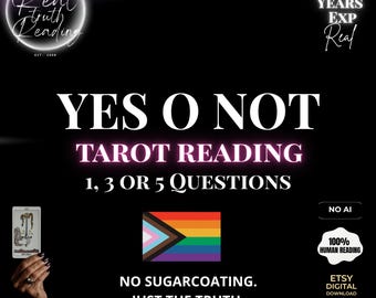 LGBTQ+ Yes or No Tarot Reading / Same Day Psychic Answer / Brutally Honest Queer Tarot / Direct Clarity / 1, 3 or 5 Questions