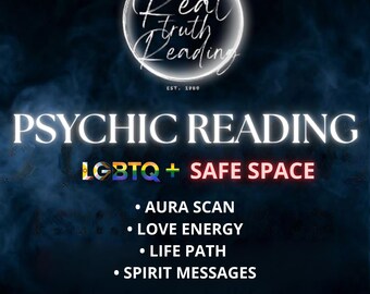 LGBTQ+ Psychic Reading / General Blind Intuitive Reading / Same Day Queer Safe Space Guidance / Aura & Life Path Medium Message / No Tools