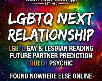 LGBTQ Next Relationship / Gay Lesbian Love Reading / Future Partner Prediction / Queer Psychic / 8+ Page PDF / Trans Friendly