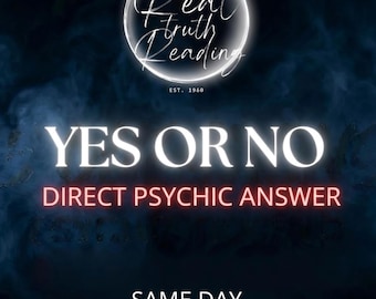 Yes or No Psychic Answer / Urgent 1 Question Reading / Fast Direct Clarity for Love, Career & Decisions / Direct Intuitive Same Day Guidance
