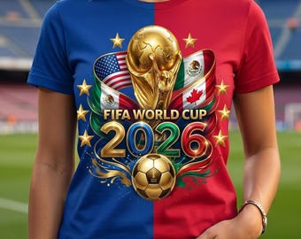 PNG del Mundial 2026, diseño de camiseta del Mundial de la FIFA, paquete de PNG de fútbol, imágenes prediseñadas de fútbol de EE. UU., Canadá y México, descarga digital para sublimación deportiva