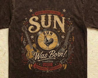 Where Rock N Roll Was Born Shirt Memphis Tennessee Vintage Music Gift Classic Rock Graphic Tee