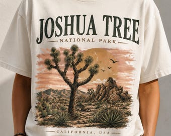 Joshua Tree National Park TShirt Vintage Comfort Colors® California Desert USA Nostalgia Unisex Tee