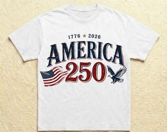 Camiseta America 250 1776 2026 Camiseta Patriótica Comfort Colors USA Freedom Eagle