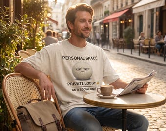 パーソナルスペース オーバーサイズ ヘビーウェイト Tシャツ グラフィックTシャツ ストリートウェア ボクシーフィット アンチソーシャルユニット 落ち着いた美学 ミニマリスト 息子娘コーデ