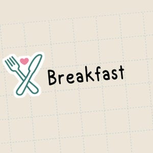 Mini icone digitali per l'ora dei pasti / Compatibili con Hobonichi Weeks / Adesivi per agenda