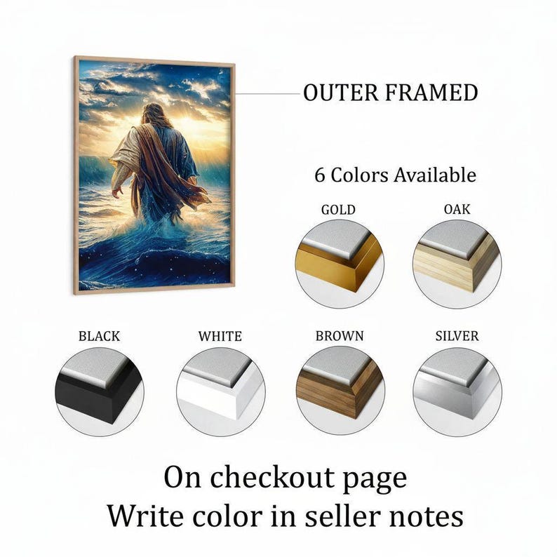 Jesus Walking on Water Canvas Print | Christian Religious Wall Art - Etsy