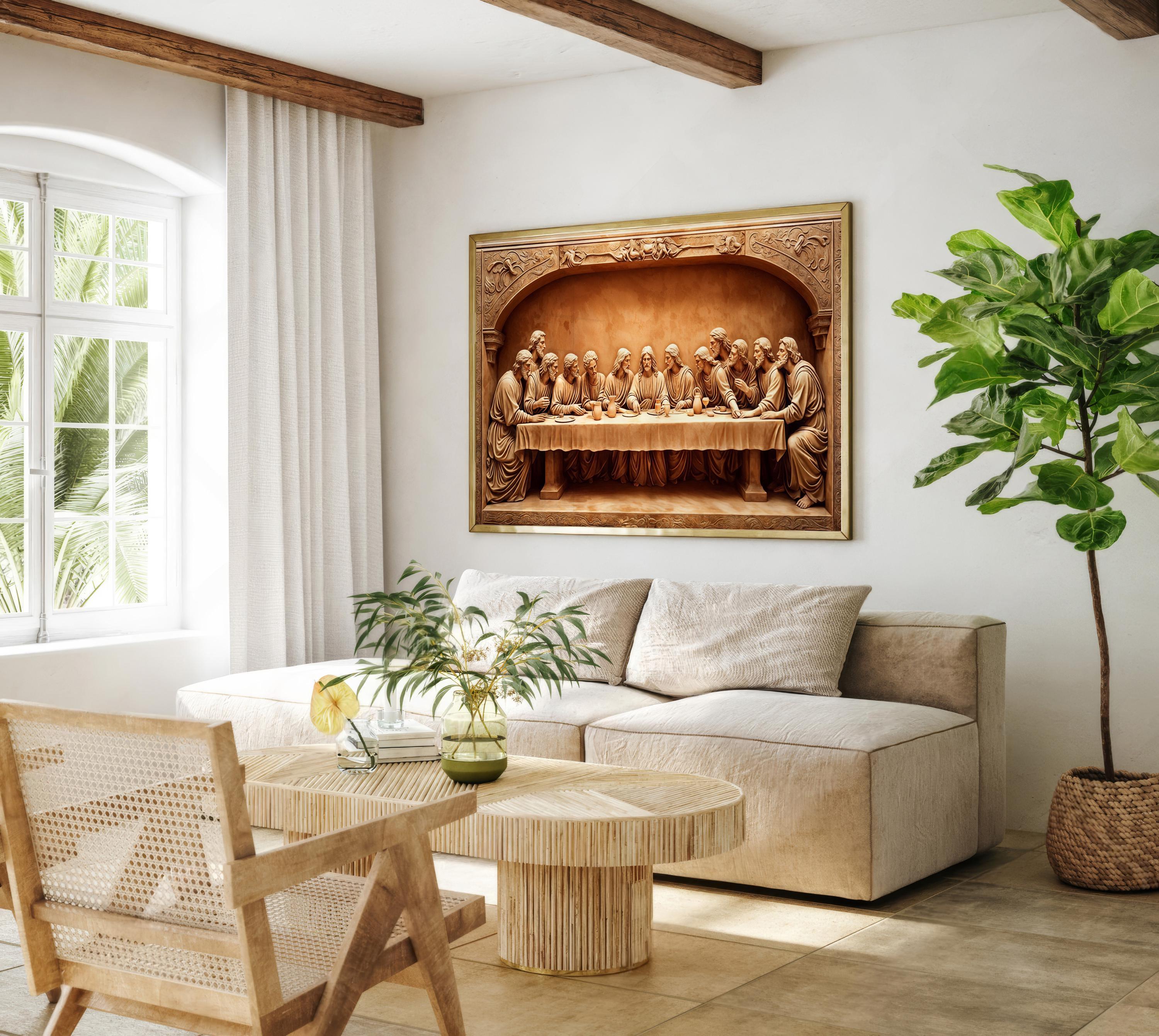 The Last Supper Carved Wood Wall Art | Christian Home Decor - Etsy