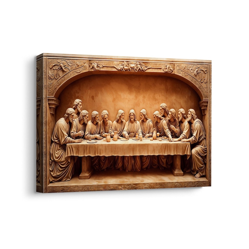 The Last Supper Carved Wood Wall Art | Christian Home Decor - Etsy