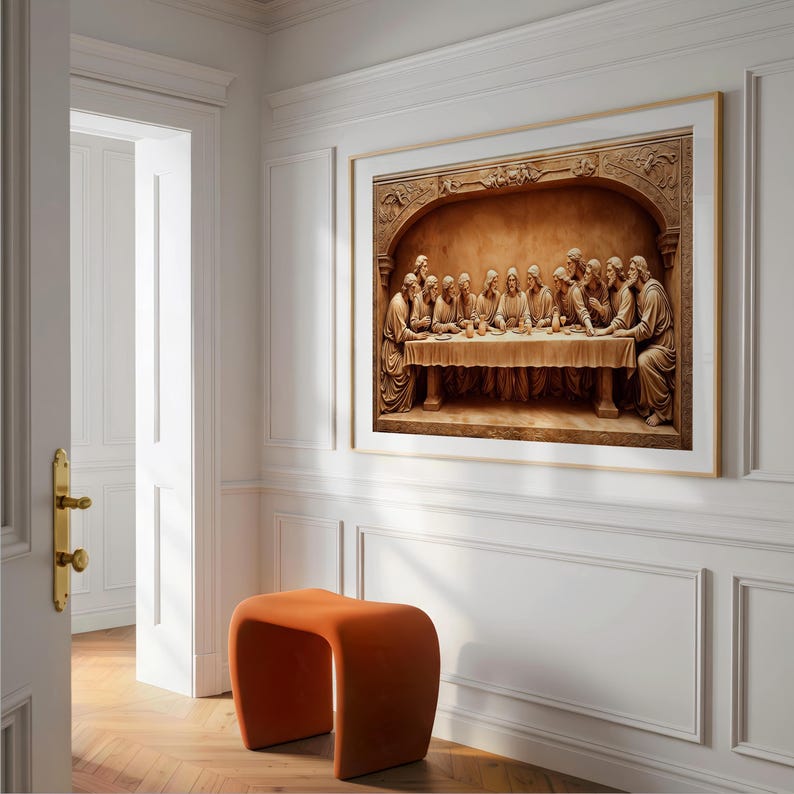 The Last Supper Carved Wood Wall Art | Christian Home Decor - Etsy