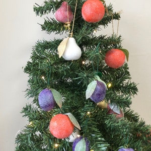 Sugar plum Christmas ornaments spun cotton sugared plum damson. Nutcracker Christmas image 5