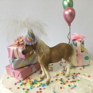 Pony cake topper Party Animal cake decoration Birthday cake horse  topper.Dappled Welsh pony topper