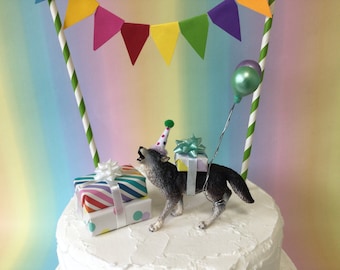 Wolf Birthday Cake Topper: Party Animal Decoration