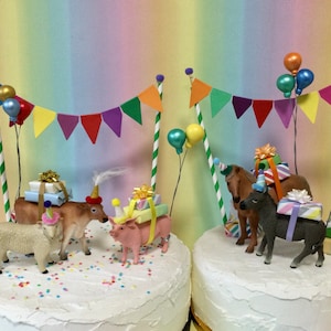 3 Tier Tortenstecker Kuchendekoration vom Bauernhof Kindergeburtstag Tortendeko