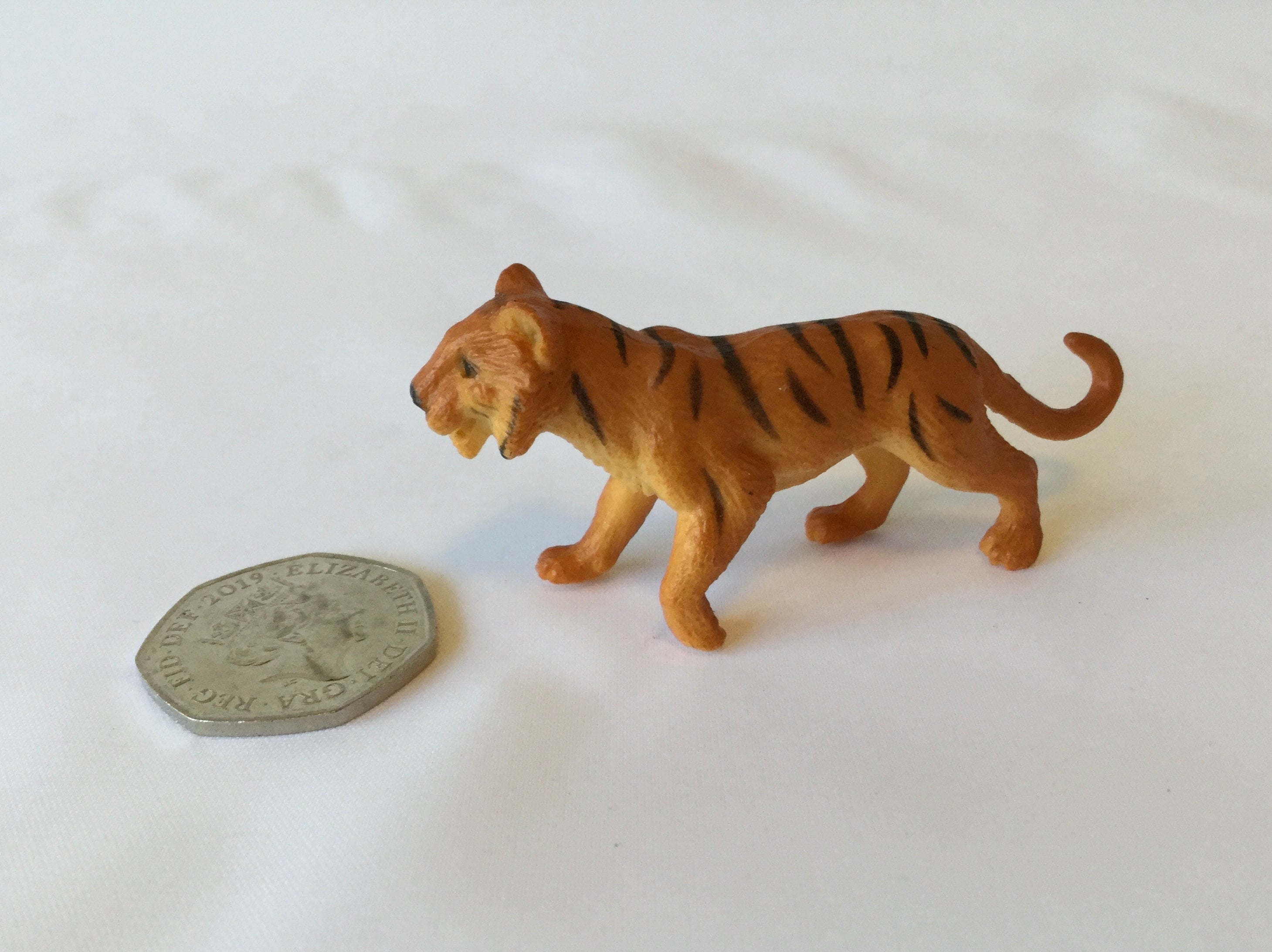 Tiger miniature plastic animal figure Etsy