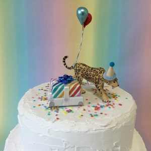 Leopard cake topper Party Animal cake decoration Leopard Birthday celebration cake topper..
