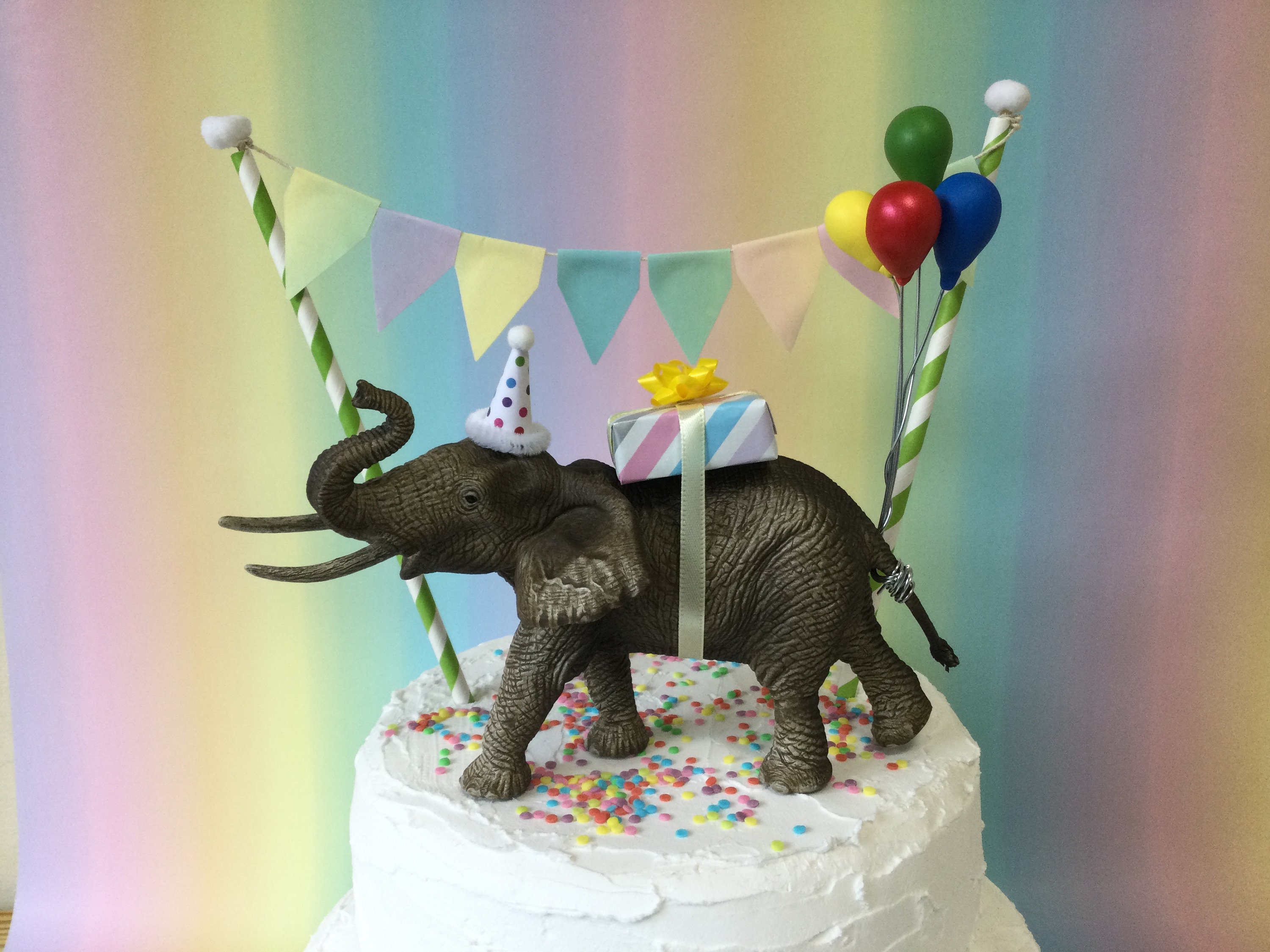 Circus Elephant Cake Topper 