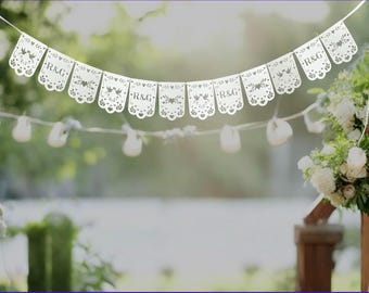 Engagement banner  hen party bunting bachelorette bridal shower garland wedding decoration