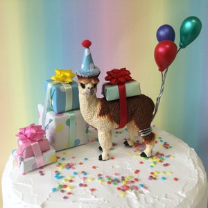 Alpaca cake topper Party Animal cake decoration Birthday cake topper Alpaca