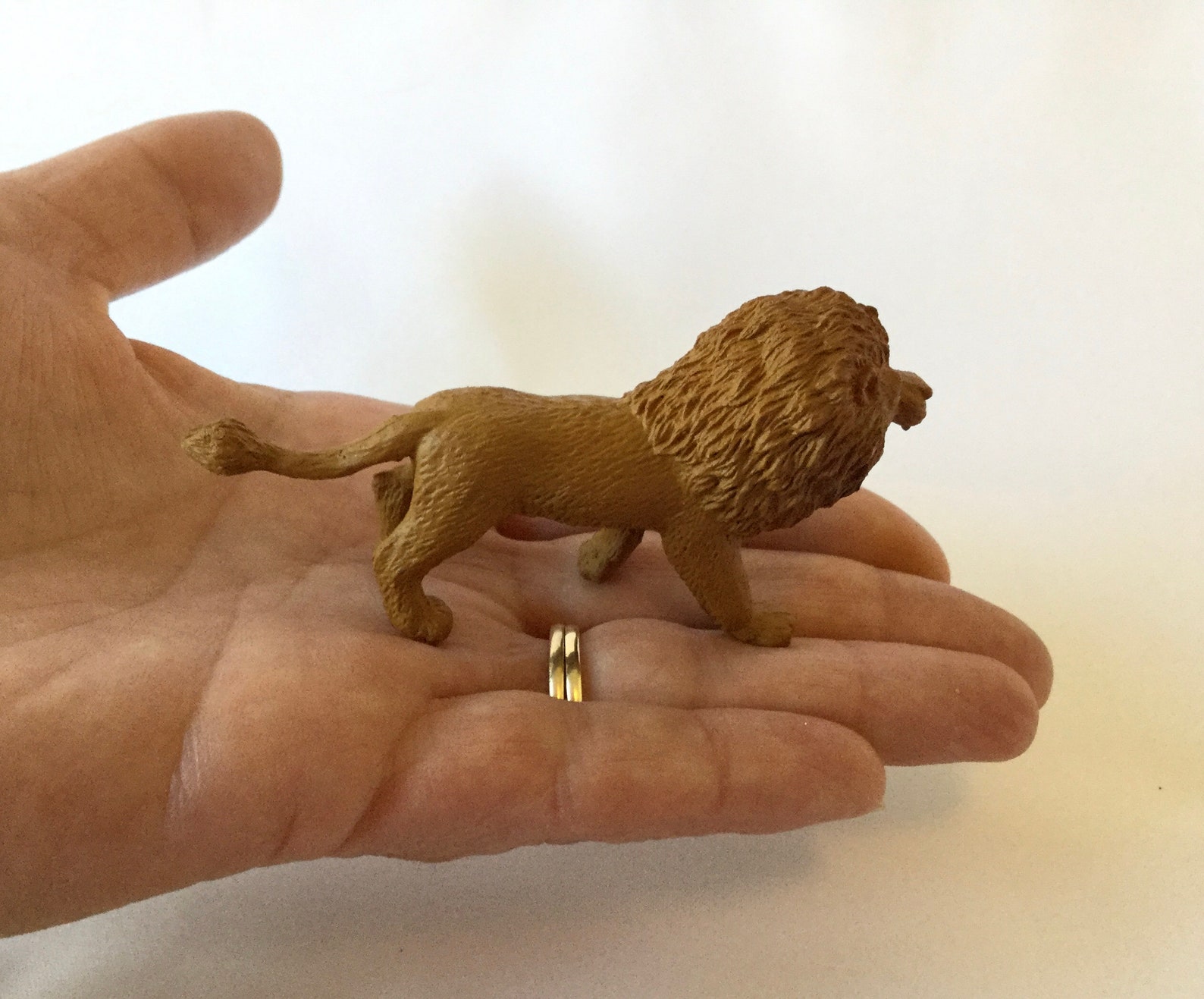 Lion Miniature Plastic Animal Figure Etsy