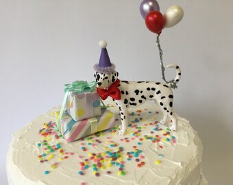 Dalmatian Dog Cake Topper: Party Animal Birthday Decoration