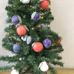 Sugar plum Christmas ornaments spun cotton sugared plum damson. Nutcracker Christmas image 6