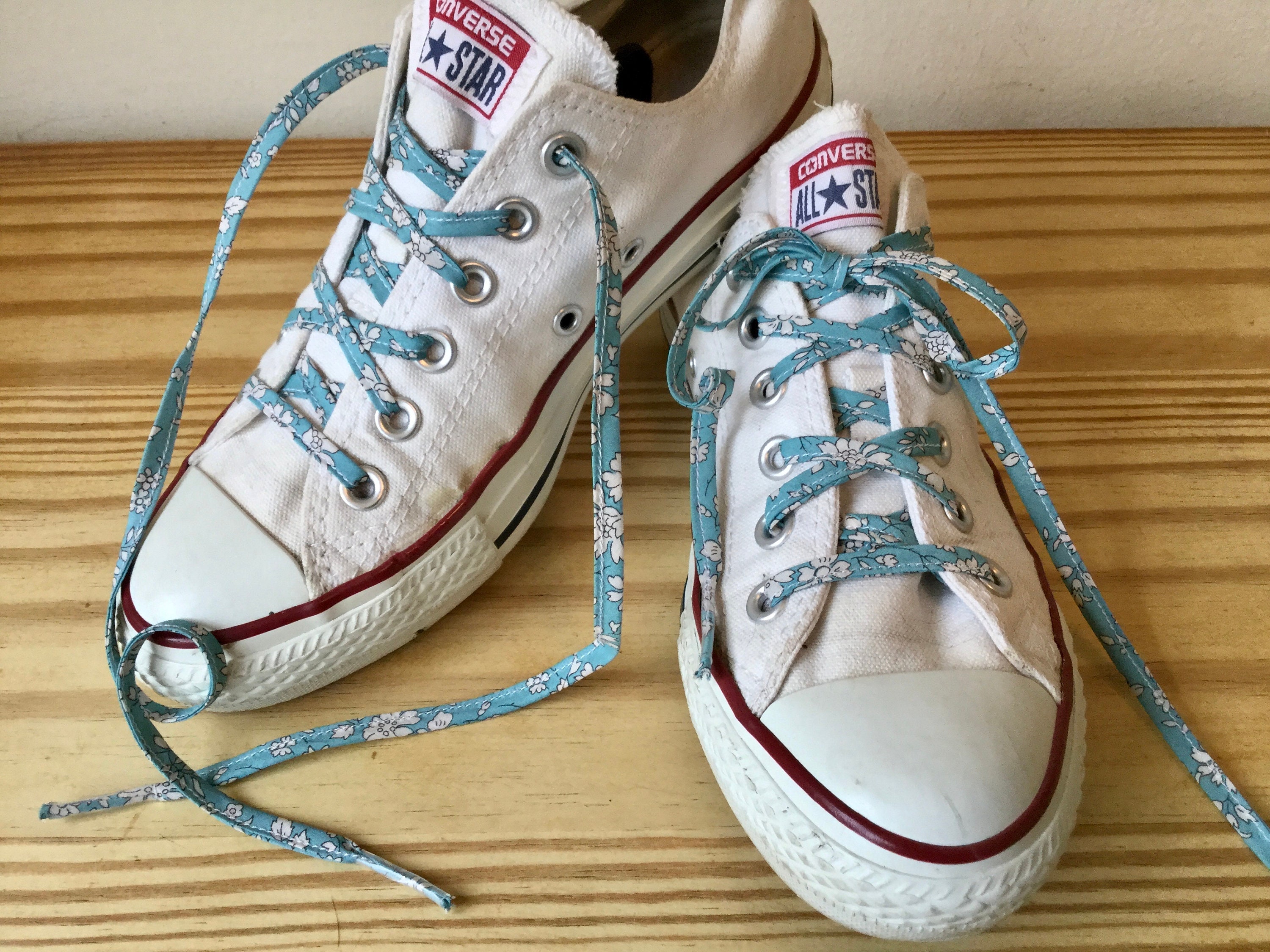 Liberty of London fabric shoelaces. Floral shoelaces in Etsy