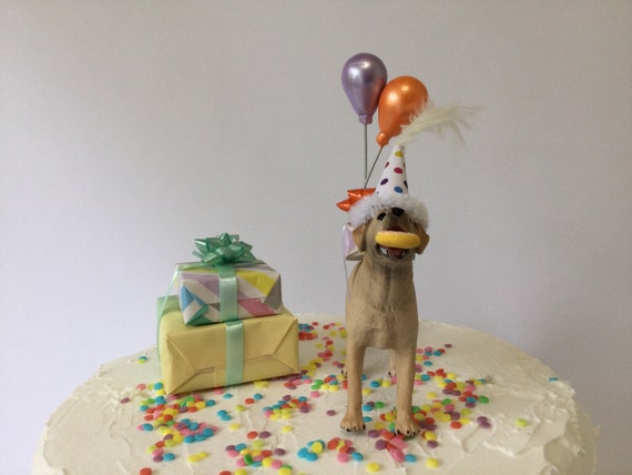 Labrador Cake Topper Party Animal Cake Decoration Dog Birthday Cake Topper Labrador Retriever Dog Etsy