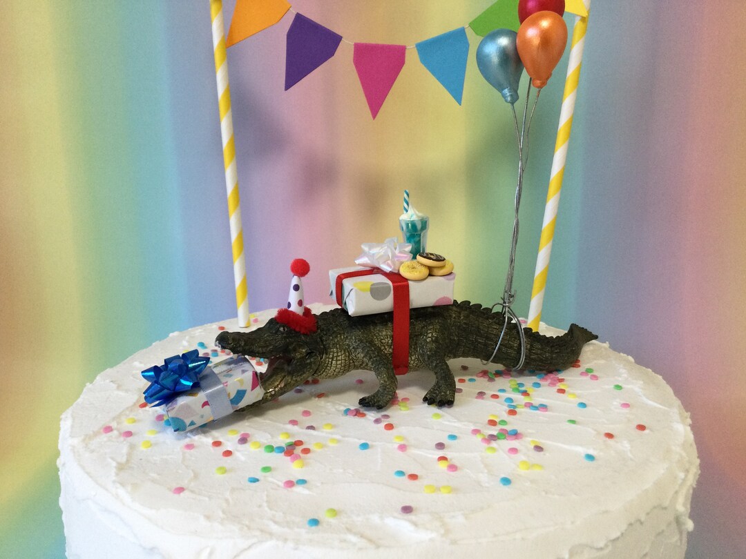 Python And Gator Cake Topper Alligator Birthday Cake Topper: Party Animal Decoration - Etsy Australia