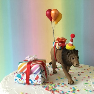 Wild One Lion Cake Topper: Animal Birthday Party Decoration