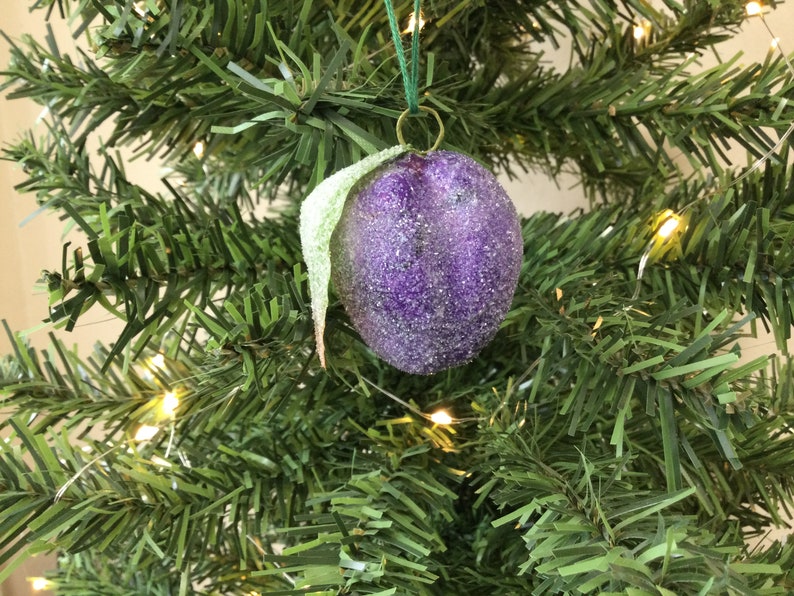 Sugar plum Christmas ornaments spun cotton sugared plum damson. Nutcracker Christmas image 9