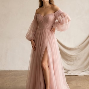 women's light pink off the shoulder dress for prom Light Pink Lace Off Shoulder Long Prom Dress, Pink Evening Dress US 8 / Custom Color