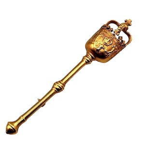 Vintage ALVA Museum Replica Königliche Zepter Brosche Fleur de Lis 1960er Jahre