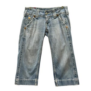True Religion Sammy Big T Women's 28 Capri Jeans Light Denim Low-Rise Vintage image 1