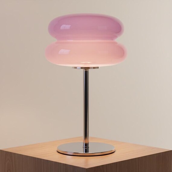 Macaron Lamp Ambient Lighting, Nordic Kawaii Night Light, Warm Glow Bedside Lamp, Aesthetic Cottage core Gift
