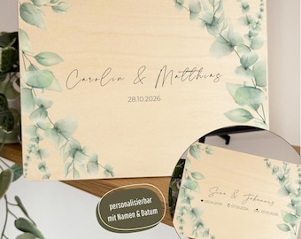 Personalisiertes Geschenk zur Hochzeit, Erinnerungskiste Namen und Datum, Hochzeitsgeschenk, Geldgeschenk Hochzeit, Erinnerungsbox Brautpaar