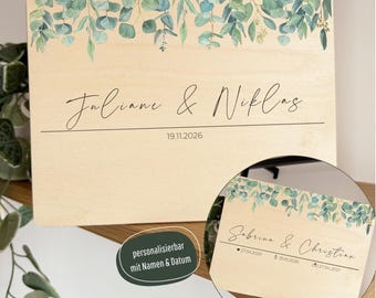 Geschenk zur Hochzeit Personalisiert, Erinnerungskiste Namen und Datum, Hochzeitsgeschenk, Geldgeschenk Hochzeit, Erinnerungsbox Brautpaar