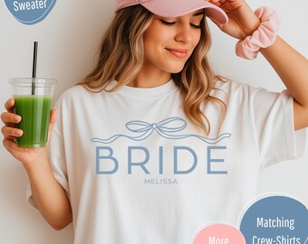 Personalisierte JGA T-Shirts, Junggesellinnenabschied coquette Sweatshirts, Bride to be Shirt, Gruppen T-Shirt Brautjungfer Trauzeugin
