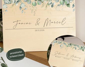 Personalisiertes Geschenk zur Hochzeit, Erinnerungskiste Namen und Datum, Hochzeitsgeschenk, Geldgeschenk Hochzeit, Erinnerungsbox Brautpaar