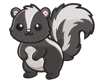 Baby Skunk Embroidery Design Woodland Nursery Forest Animal Kids Pattern