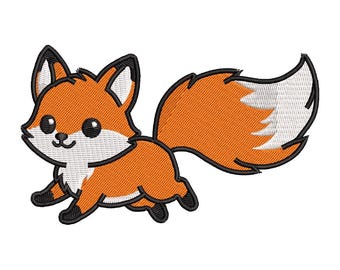 Baby Fox Embroidery Design Woodland Nursery Forest Animal Kids Pattern