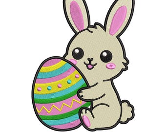 Easter Bunny Machine Embroidery Design (Digital Download)