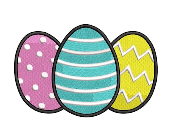 Easter Eggs Embroidery Design