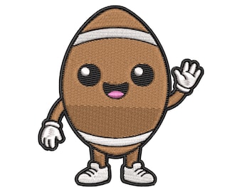 Kawaii Football Character Machine Embroidery Design Sports Mascot