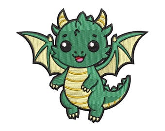 Baby Dragon Embroidery Design