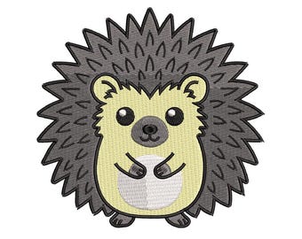 Hedgehog Embroidery Design Woodland Nursery Forest Animal Kids Spiky Pattern