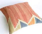 Turks Handmade Kilim Pillow Case, Modern Pillow, Throw Pillow  -16X16 inch