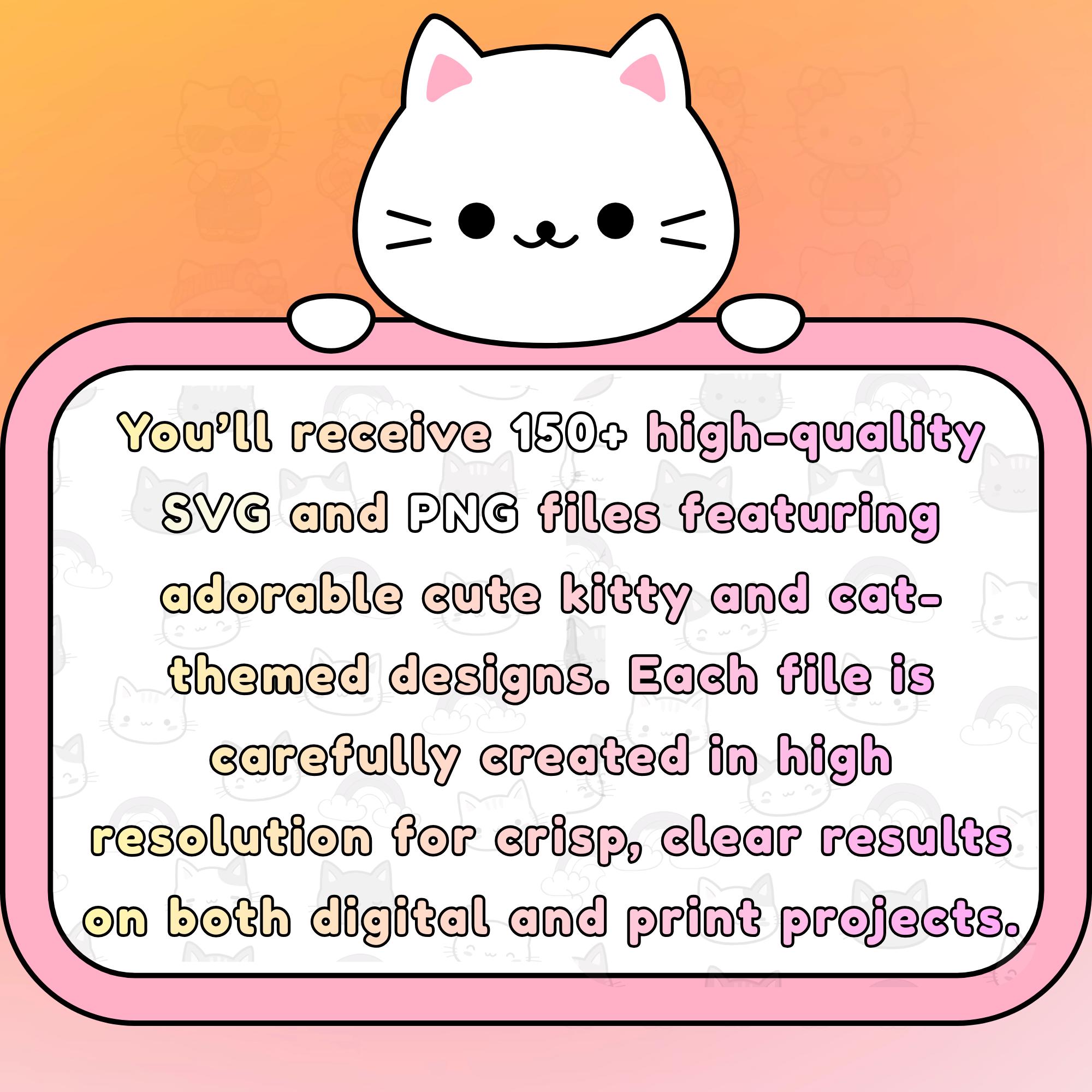 150+ Cute Kitty SVG PNG Bundle, Kitty Clipart for Cat Lovers, Cricut ...