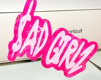 Pink Sad Girlz Sticker